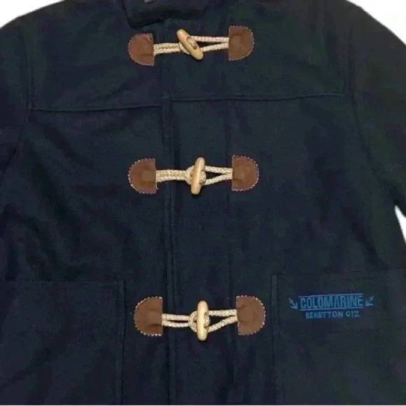 BENETTON BOYS Hooded Duffle Coat  It can be used by a boy or is UNISEX Sz S - Picture 9 of 14